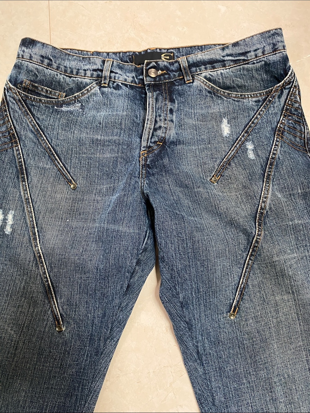 Mens Just Cavalli Denim Blue Jeans 38 X 34” Bitton Fly Italy Made
